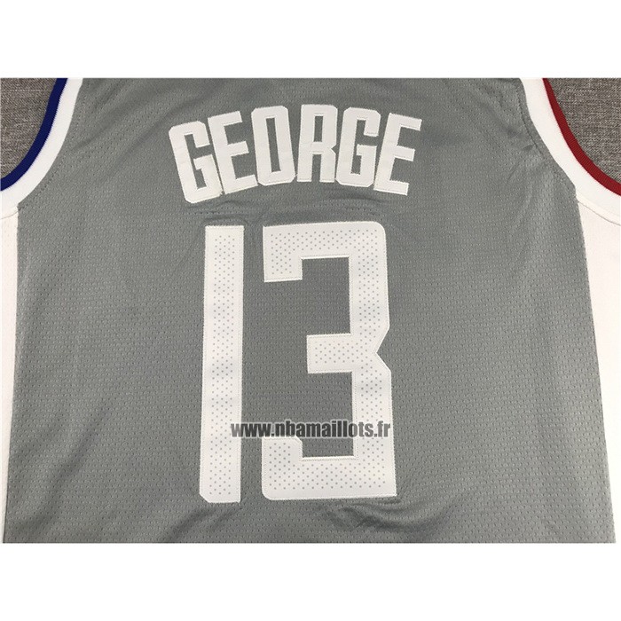 Maillot Los Angeles Clippers Paul George No 13 Earned 2020-21 Gris
